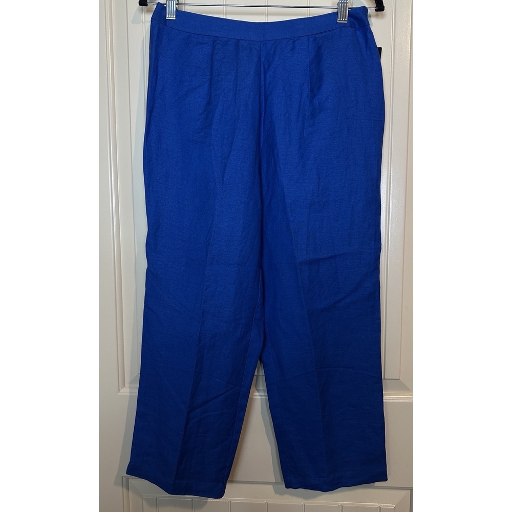 New Crazy Horse Liz Claiborne Women's‎ Linen Rayon crop Pants Sz 10 Resort Beach